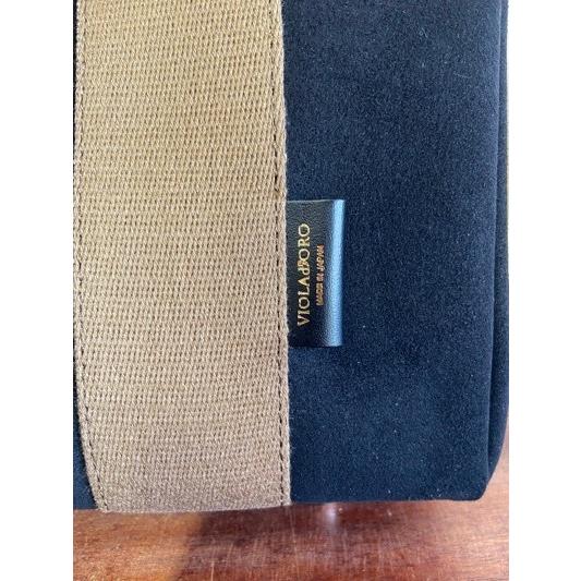 VIOLA d'ORO/ヴィオラドーロ　GINOジーノ　マイクロファイバースエードトート　M　V-2063 black ×mocha (ブラック×モチャ) | VIOLAd'ORO | 03