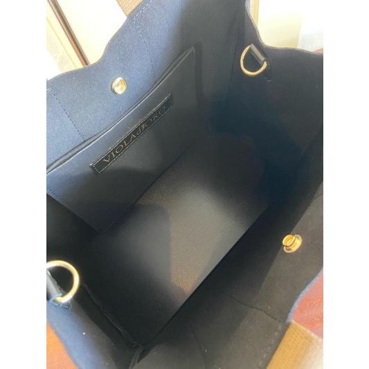 VIOLA d'ORO/ヴィオラドーロ　GINOジーノ　マイクロファイバースエードトート　M　V-2063 black ×mocha (ブラック×モチャ) | VIOLAd'ORO | 06