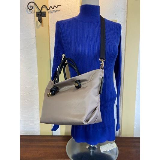 VIOLA d'ORO/ヴィオラドーロ　BIANCA（ビアンカ）　ナイロンバッグ　V-2174 TAUPE×BLACK | VIOLAd'ORO | 09