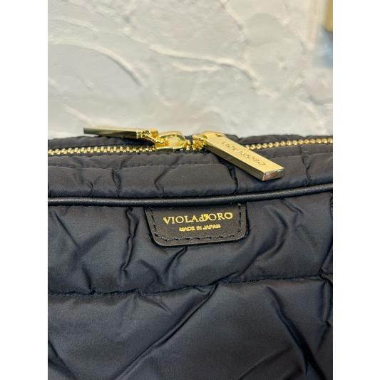 ヴィオラドーロ ショルダーバッグ ブラック キルティング イタリアンキルティングレザー・チェーンBAG【Mサイズ