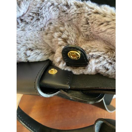 VIOLA d'ORO/ヴィオラドーロ　ELMO(レザーメッシュ×エコファー)　V8383 black×snow top | VIOLAd'ORO | 06