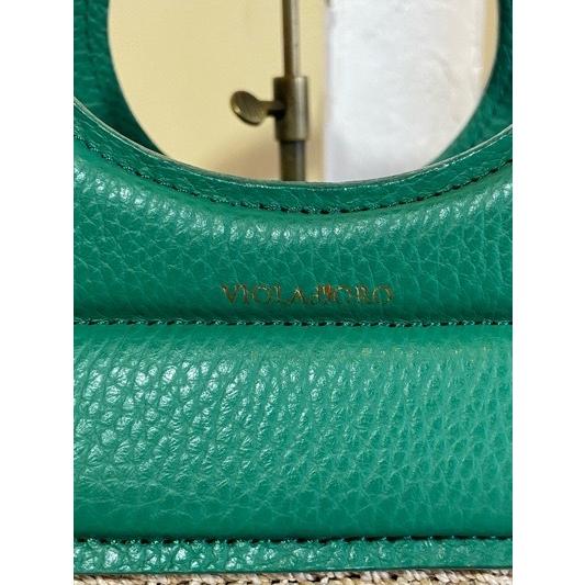 VIOLA d'ORO/ヴィオラドーロ　MIRO V-8488 アバカ製　レザーハンドル２WAYバスケットバッグ　ナチュラル×グリーン | VIOLAd'ORO | 04