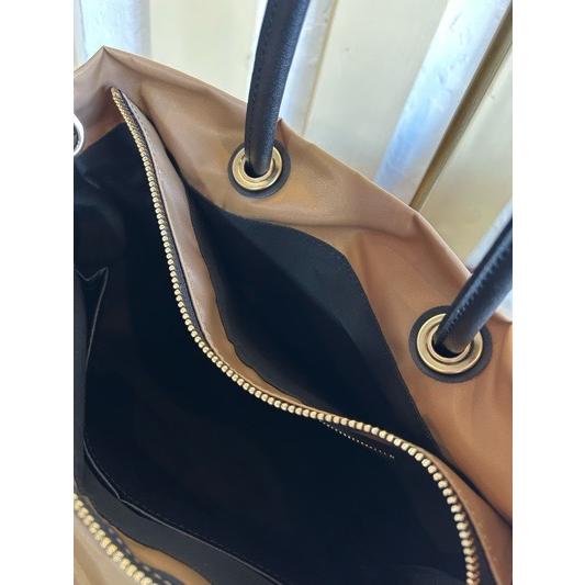 VIOLA d'ORO/ヴィオラドーロ　BIANCA / V-2249 ノットハンドルプリントナイロントートS サイズ Dベージュ／ブラック×ブラック | VIOLAd'ORO | 07