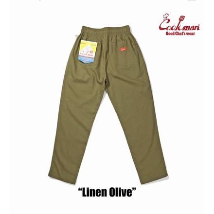 クックマン/COOKMAN パンツ 231-41823 シェフパンツ Chef Pants Linen Olive | COOKMAN