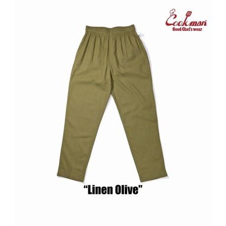クックマン/COOKMAN パンツ 231-41823 シェフパンツ Chef Pants Linen Olive | COOKMAN | 01