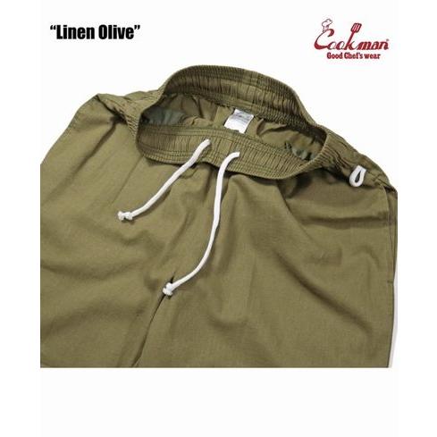 クックマン/COOKMAN パンツ 231-41823 シェフパンツ Chef Pants Linen Olive | COOKMAN | 02
