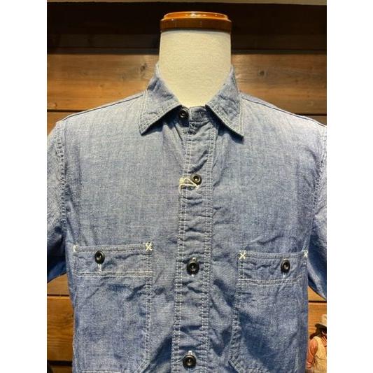 フリーホイーラーズ/FREEWHEELERS シャツ #2323005 UNION SPECIAL OVERALL CUT-SLEEVE SHIRT "HEAD MAN" 【INDIGO CHAMBRAY】 | フリーホイーラーズ | 02