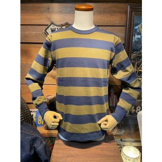 ウエストライド/WESTRIDE 24FW HEAVY BORDER LONG TEE NVY/OLV | 