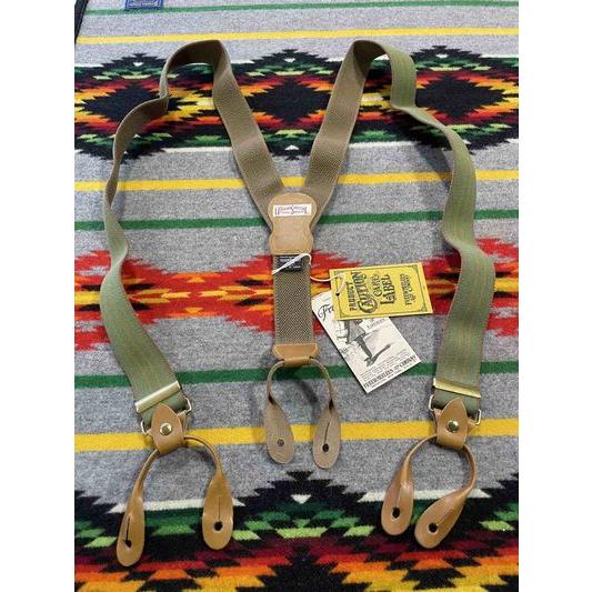 フリーホイーラーズ/FREEWHEELERS サスペンダー 2517010 HEAVY STRONGHOLD SUSPENDERS サスペンダー [EVERGREEN×MUSTARD×SMOKE BROWN] | フリーホイーラーズ | 01