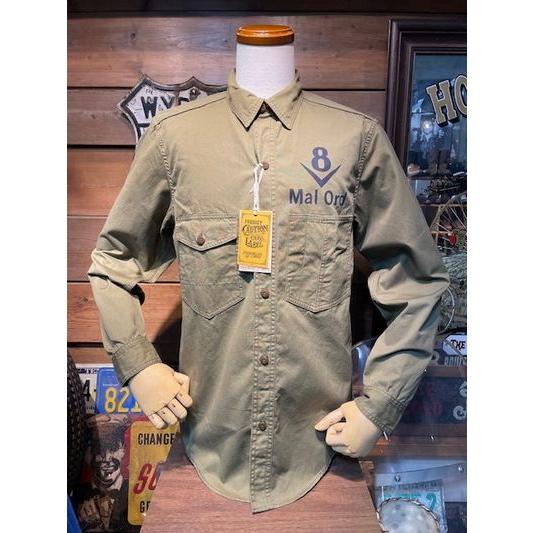 フリーホイーラーズ/FREEWHEELERS ワークシャツ #2523004 1930s STYLE WORK CLOTHING “Mal Ord” Blystone MECHANIC SHIRT[LIGHT KHAKI OLIVE] | フリーホイーラーズ | 01