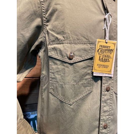 フリーホイーラーズ/FREEWHEELERS ワークシャツ #2523004 1930s STYLE WORK CLOTHING “Mal Ord” Blystone MECHANIC SHIRT[LIGHT KHAKI OLIVE] | フリーホイーラーズ | 04