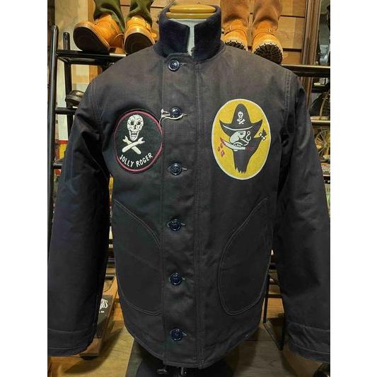 フリーホイーラーズ/FREEWHEELERS デッキジャケット #2531004 KNUCKLE BONES on AAF 90thBG 400thBSQ CIVILIAN DECK JACKET[DARK NAVY] | フリーホイーラーズ