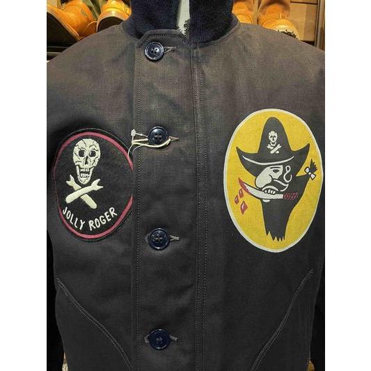 フリーホイーラーズ/FREEWHEELERS デッキジャケット #2531004 KNUCKLE BONES on AAF 90thBG 400thBSQ CIVILIAN DECK JACKET[DARK NAVY] | フリーホイーラーズ | 02