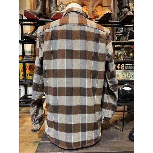 フリーホイーラーズ/FREEWHEELERS ネルシャツ 2533005 Birner MECHANIC SHIRT[D. R. BROWN × C. BROWN × D. IVORY] | フリーホイーラーズ | 01