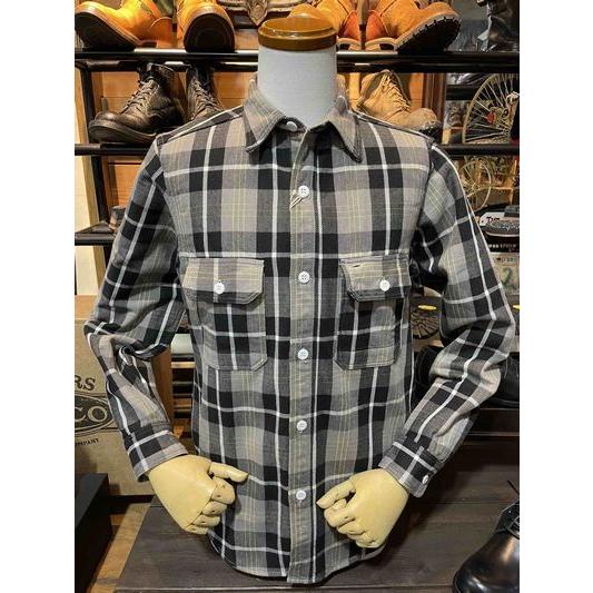 フリーホイーラーズ/FREEWHEELERS シャツ #2533010 Eddy WORK SHIRT[NICKEL GRAY×DARK JET BLACK×CREAM×EGG YELLOW] | フリーホイーラーズ