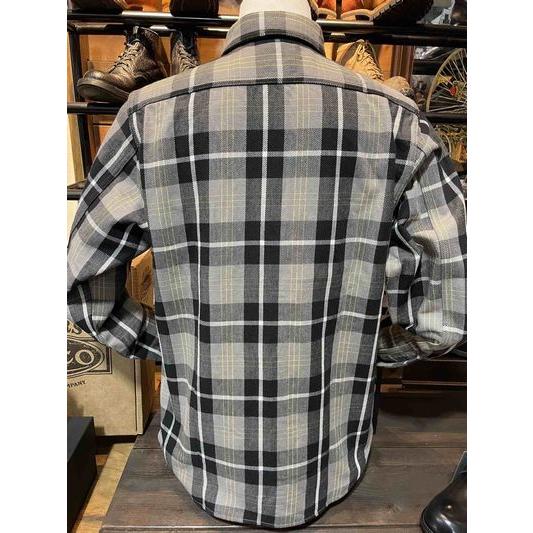 フリーホイーラーズ/FREEWHEELERS シャツ #2533010 Eddy WORK SHIRT[NICKEL GRAY×DARK JET BLACK×CREAM×EGG YELLOW] | フリーホイーラーズ | 01