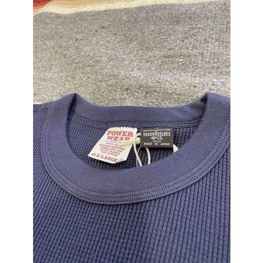 フリーホイーラーズ/FREEWHEELERS サーマル #2535007 U.S.N. NAVAL SHIP YARD CREW NECKED THERMAL LONG SLEEVE SHIRT [DRY NAVY ] | フリーホイーラーズ | 01