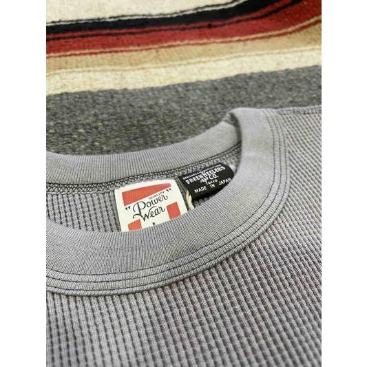 フリーホイーラーズ/FREEWHEELERS サーマル #2535008 KNUCKLE BONES on AAF 90thBG 400thBSQ CREW NECKED THERMAL LONG SLEEVE SHIRT [MEDIUM GRAY] | フリーホイーラーズ | 01