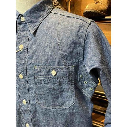 ウエアハウス/WAREHOUSE ワークシャツ 3064 VENTILATION TRIPLE STITCH CHAMBRAY SHIRTS | WAREHOUSE | 02