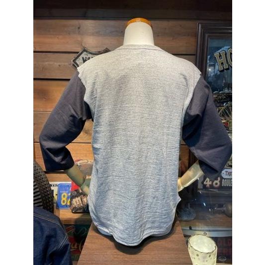 ウエアハウス/WAREHOUSE Lot 4800 7分袖ベースボールT（クルーネック） TEXAS 杢グレー | WAREHOUSE | 01