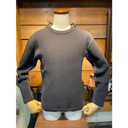 フルカウント/FULLCOUNT サーマル 5964 Heavyweight Waffle Longsleeve T Shirt BLK | FULLCOUNT