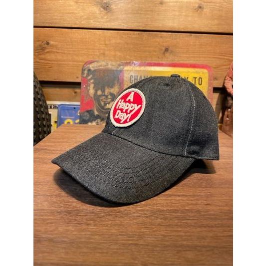 ウエス/Ues キャップ 82BDC_HD03 ブラックデニムキャップ A HAPPY DAY! レッド | UES