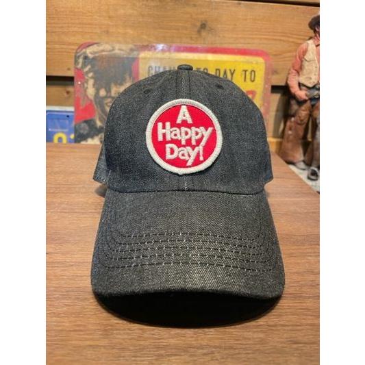 ウエス/Ues キャップ 82BDC_HD03 ブラックデニムキャップ A HAPPY DAY! レッド | UES | 01