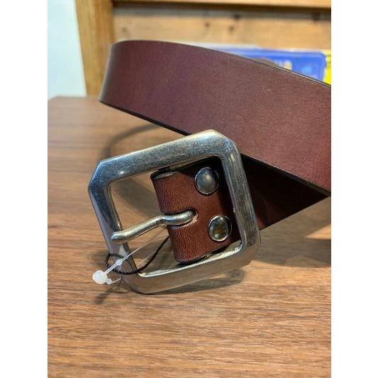 アートブラウン/ArtBrown ベルト 栃木レザー 35mm幅ギャリソンベルト シルバー チョコレート | ART BROWN | 01