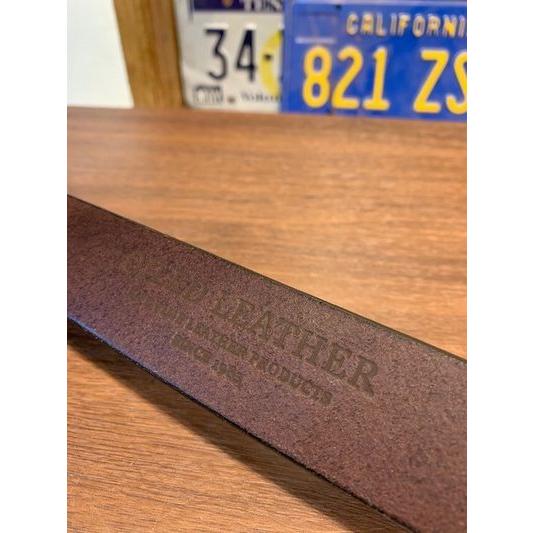 アートブラウン/ArtBrown ベルト 栃木レザー 35mm幅ギャリソンベルト シルバー チョコレート | ART BROWN | 02