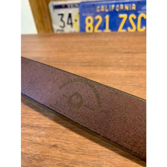 アートブラウン/ArtBrown ベルト 栃木レザー 35mm幅ギャリソンベルト シルバー チョコレート | ART BROWN | 03