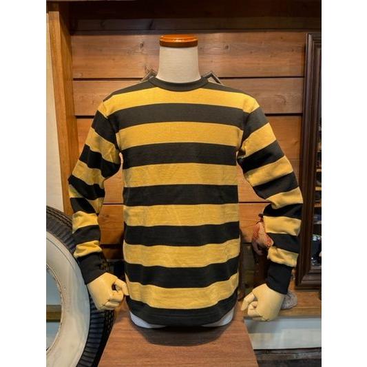 ウエストライド/WESTRIDE HEAVY BORDER LONG TEE BLK/MSTD
