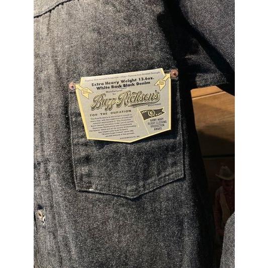 バズリクソンズ/BUZZ RICKSON'S Gジャン Lot No. BR16042 WORLD WAR II BLACK DENIM BLOUSE | BUZZ RICKSON'S | 02