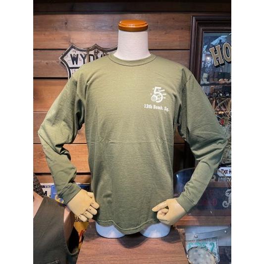 バズリクソンズ/BUZZ RICKSON'S ロンT BR69628 L/S T-SHIRT - 13th BOMB. SQ. THE GRIM REAPERS - OLV | BUZZ RICKSON'S | 01