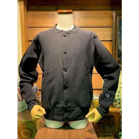 チャンピオン/Champion ジャケット C5-E002 MADE IN USA リバースウィーブ(赤タグ)スナップスウェットシャツ(12.5oz) BLK | Champion