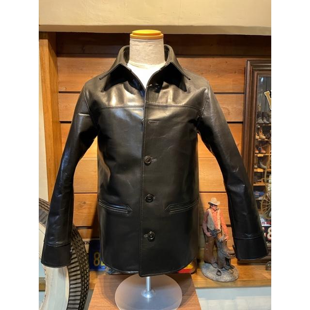 オールドチーフ/OLD CHIEF カーコート CAR COAT JACKET HORSE HIDE [BLACK 茶芯] | 
