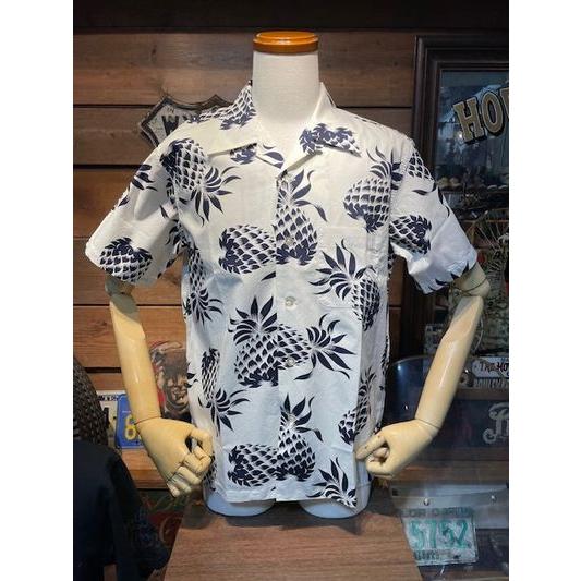デュークカハナモク/DUKE KAHANAMOKU DK37811 COTTON HAWAIIAN SHIRT “DUKE'S PINEAPPLE” WH | DUKE KAHANAMOKU