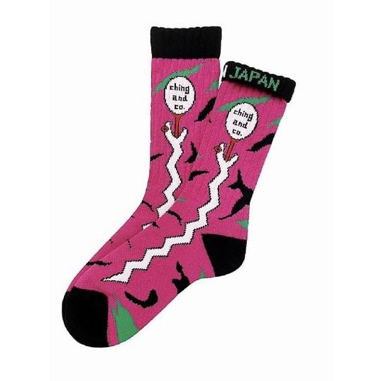 チンアンドコー/ching & co. ソックス "カモヘビ -pink-" Socks | 