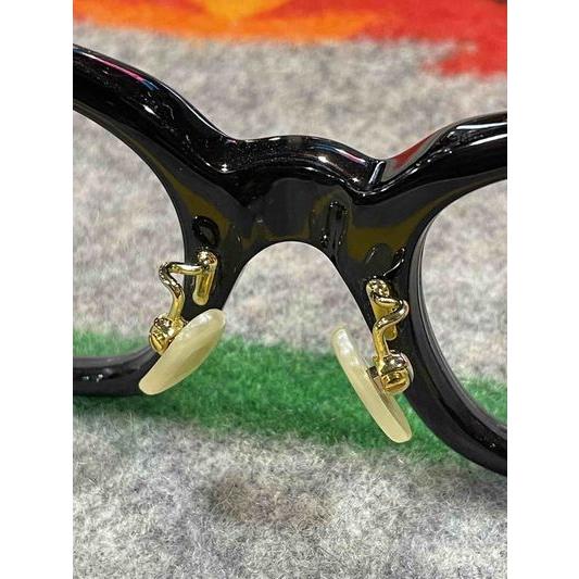 GLADHAND X 丹羽雅彦 眼鏡 J-IMMY - GLASSES "ORNAMENT" GOLD[BLK] | GLAD HAND | 01