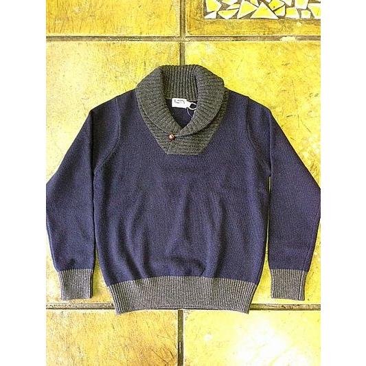 Pherrow's フェローズ  ショールカラー切替えニット・セーター 15W-PS2 | Pherrow's