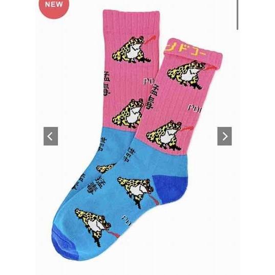 チンアンドコー/ching & co. ソックス <NEW> "猛毒 -pink/blue- " Socks | 