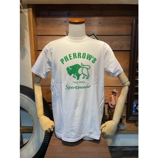 フェローズ/PHERROW'S Tシャツ PT2 ブランドロゴ バッファロー 定番 Tシャツ プリントT WH | Pherrow's