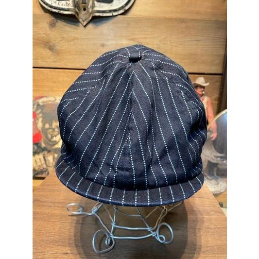 シュガーケーン/SUGAR CANE キャスケット SC02070 9oz. WABASH STRIPE APPLEJACK CAP | SUGAR CANE | 02