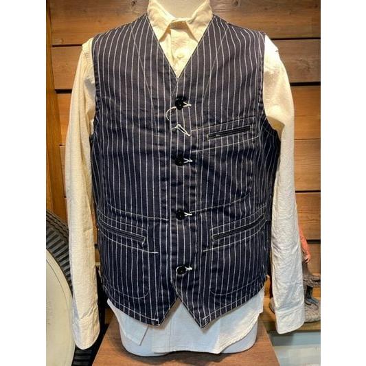 シュガーケーン/SUGAR CANE SC12654 9oz. WABASH STRIPE WORK VEST | SUGAR CANE