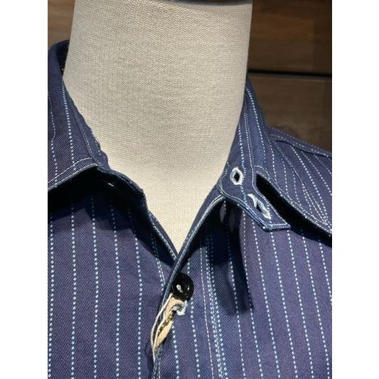 シュガーケーンフィクションロマンス/SUGAR CANE FICTION ROMANCE ワークシャツ No. SC25551 8.5oz. WABASH STRIPE WORK SHIRT (LONG SLEEVE) | SUGAR CANE | 02