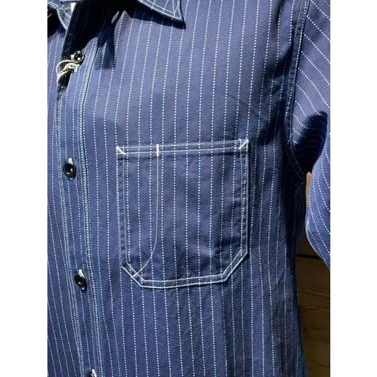 シュガーケーンフィクションロマンス/SUGAR CANE FICTION ROMANCE ワークシャツ No. SC25551 8.5oz. WABASH STRIPE WORK SHIRT (LONG SLEEVE) | SUGAR CANE | 03