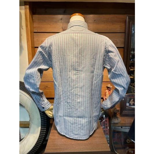 シュガーケーン/ SUGARCANE ワークシャツ SC29146 DOBBY STRIPE WORK SHIRT (LONG SLEEVE) BLU | SUGAR CANE | 01