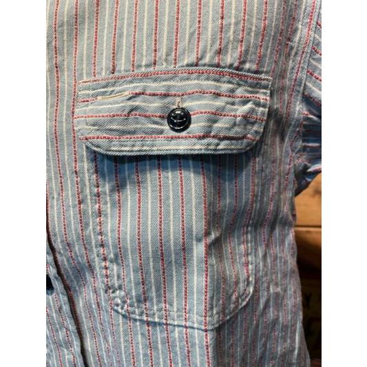 シュガーケーン/ SUGARCANE ワークシャツ SC29146 DOBBY STRIPE WORK SHIRT (LONG SLEEVE) BLU | SUGAR CANE | 02