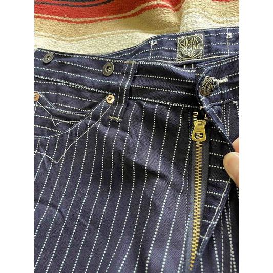 シュガーケーン/SUGAR CANE ショートパンツ SC51443 FICTION ROMANCE 9oz. WABASH STRIPE ZIP FLY SHORTS | SUGAR CANE | 02