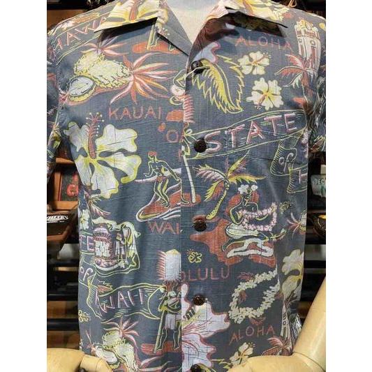サンサーフ/SunSurf アロハシャツ Lot No. SS39693 / COTTON LINEN SLUBYARN HAWAIIAN SHIRT “STATE OF HAWAII” | SUN SURF | 03