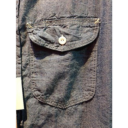 WORKERS ワーカーズ  Acorn Work Shirt, Blue Chambray｜magic-u｜04